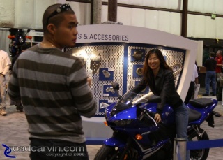 Trying one on for size - Yamaha R1: A guy and his gal trying out a Yamaha R1 Trying one on for size - Yamaha R1: A guy and his gal trying out a Yamaha R1